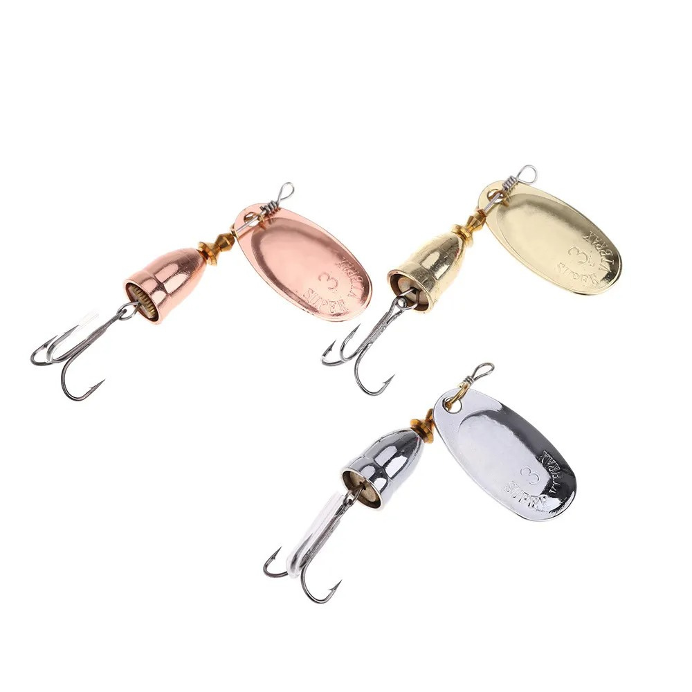 Fishing Lures - Blade Rotating Spinner Metal Brass Hard Artificial Spoon