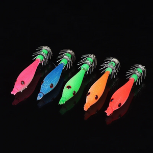 Fishing Lures - Tackle  Squid Jigs with  Hook Soft Fishing Squid