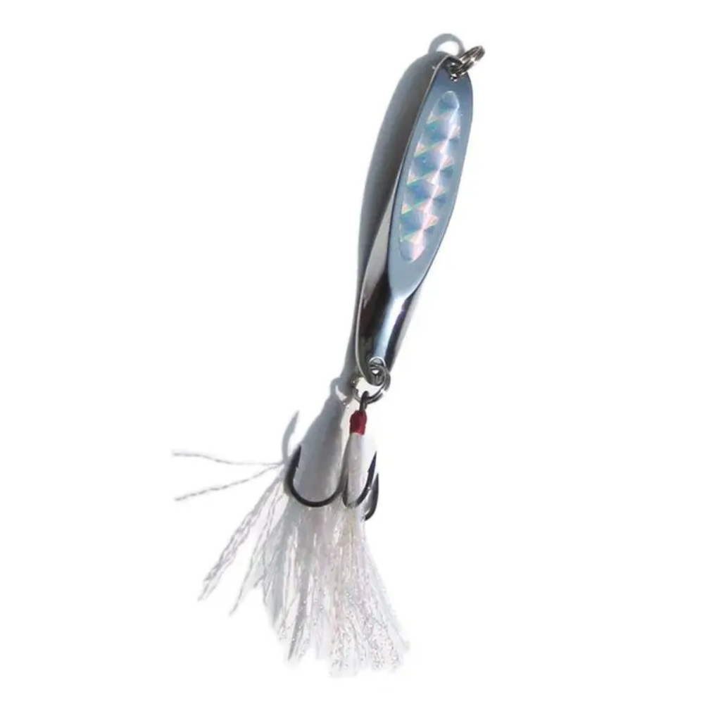 Fishing Lures - Artificial Laser Beveled Sequins Sequined Gold Silver Spoon Lure Fishing