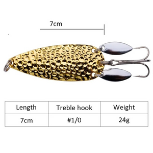 Fishing Lures - Metal Spoon Spinnerbait Double Rotating