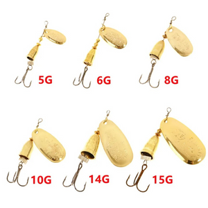 Fishing Lures - Blade Rotating Spinner Metal Brass Hard Artificial Spoon