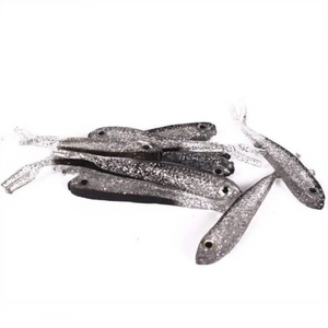 Fishing Lures - Split Tail Lead Fish Swimbaits with Hooks Silicone Artificial