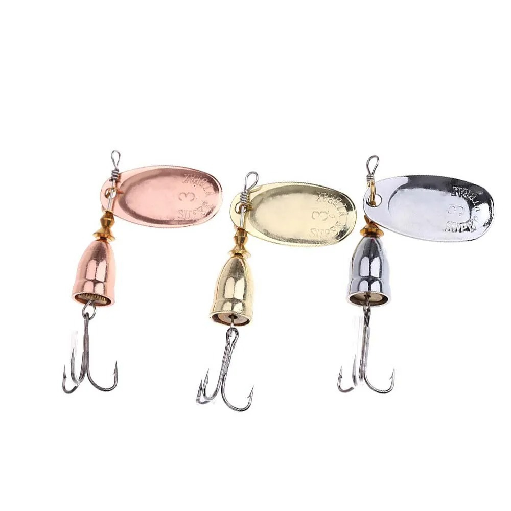 Fishing Lures - Blade Rotating Spinner Metal Brass Hard Artificial Spoon