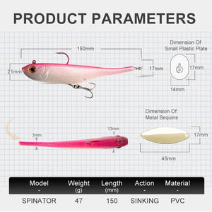 Fishing Lures - Soft Bait with Spoon for Minnow Trout