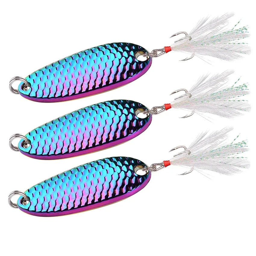 Fishing Lures - Colorful Fishing Lures Wobbler Spinner Bait Spoon Artificial Bass