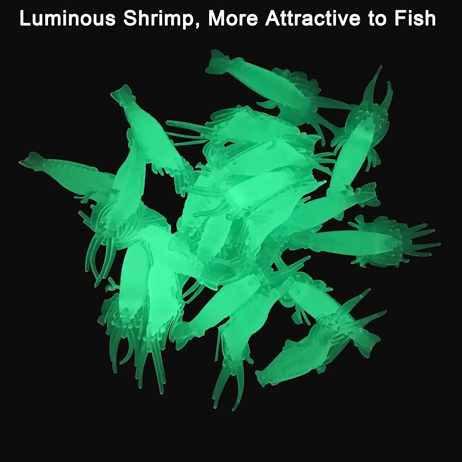 Fishing Lures -Luminous Shrimp Silicone Artificial Bait Simulation Soft Prawn