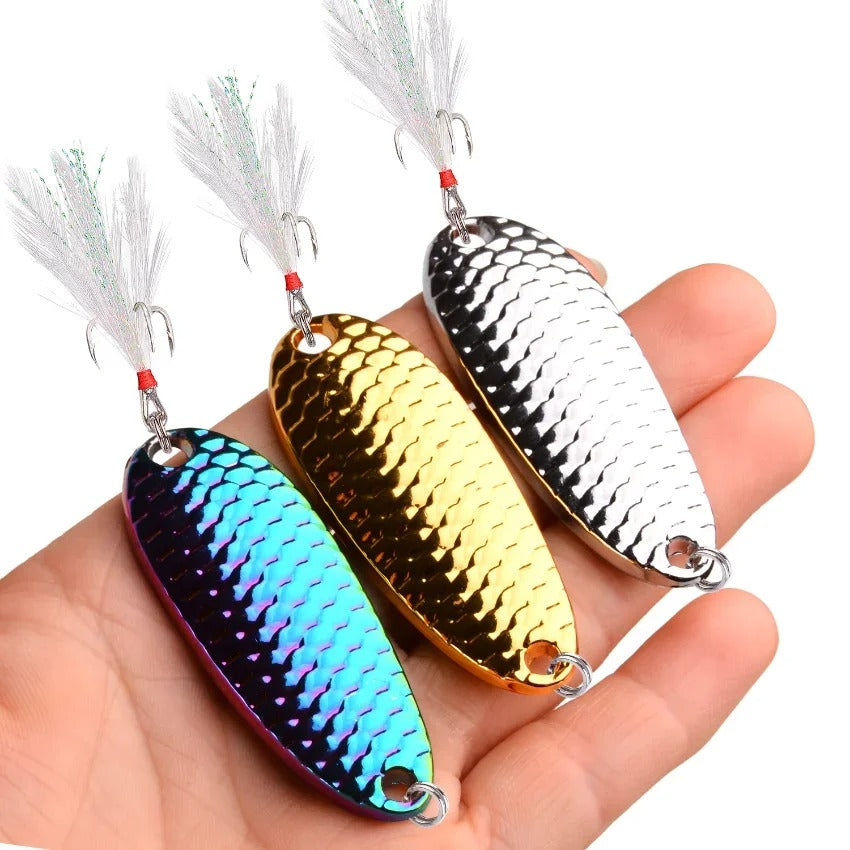 Fishing Lures - Colorful Fishing Lures Wobbler Spinner Bait Spoon Artificial Bass