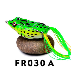 Fishing Lures - Soft Tube Bait Plastic Fishing Lure with Fishing Hooks Topwater Ray Frog Artificial 3D Eyes