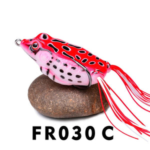 Fishing Lures - Soft Tube Bait Plastic Fishing Lure with Fishing Hooks Topwater Ray Frog Artificial 3D Eyes