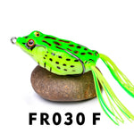 Fishing Lures - Soft Tube Bait Plastic Fishing Lure with Fishing Hooks Topwater Ray Frog Artificial 3D Eyes