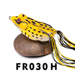 Fishing Lures - Soft Tube Bait Plastic Fishing Lure with Fishing Hooks Topwater Ray Frog Artificial 3D Eyes