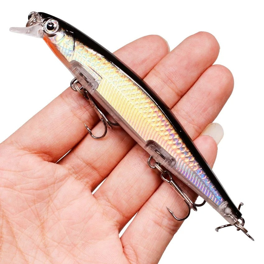 Fishing Lures - Floating Wobbler Minnow Laser Fishing lur -  Hard Bait Bass Lure Plastic Fish Fishing Tackle